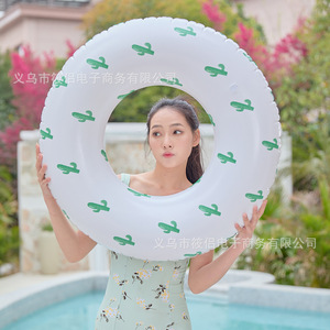 Xiaolu - Anillo de natación inflable con estampado de cactus, para adultos, para piscina, parque acuático, unisex, redondo, XLH-202 - Product Image 3