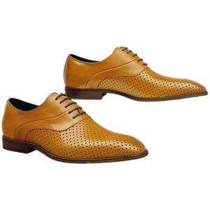 Zapatos de Verano Transpirables para Hombre, de Cuero Genuino Suave, con Suela Blanda, Zapatos Oxford de Vestir para Negocios, Zapatos de Boda con Aumento de Altura - Product Image 3