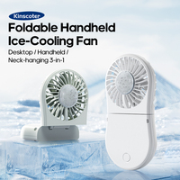 Nouveau ventilateur de cou portable rafraîchissant 1800 mAh, 4 vitesses, silencieux, rechargeable, pour extérieur, voyage personnel, mini ventilateur pliable