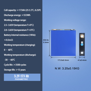 Batteria LiFePO4 EVE 173Ah 3.2V per Veicoli Elettrici e Energia Solare - 4000 Cicli, Temperatura Operativa 0-60°C, Oltre 6000 Cicli Profondi per Fai-da-te - Product Image 4