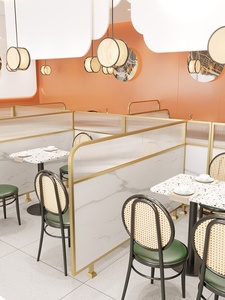 Panneau de séparation mi-hauteur pour restaurants, bars à barbecue, salons de thé – Écran décoratif simple et moderne - Product Image 4