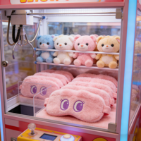 En gros Masque de nuit en peluche douce de 8 pouces, Jouets en peluche pour enfants, thèmes animaux et dessins animés, pour machine à griffes