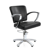 Chaise de salon de coiffure pour barbier, noir, meuble tendance,