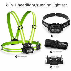 Lampada LED da Petto Ricaricabile USB con Cinturino Elastico Regolabile per Jogging, Ciclismo e Passeggiate Notturne - Product Image 4