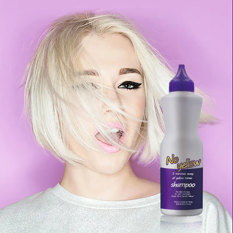 Salon Use Factory Price Hair Color Sliver Shampoo Purple Toner Non Allergic No Yellow Shampoo