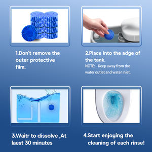 Nettoyant pour cuvette <span class=keywords><strong>de</strong></span> toilettes, tablette <span class=keywords><strong>de</strong></span> nettoyage automatique pour cuvette <span class=keywords><strong>de</strong></span> toilettes, nettoyant automatique pour réservoir <span class=keywords><strong>de</strong></span> toilettes, nettoyants bleus avec javel - Product Image 2