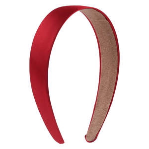 ألوان جذابة للسيدات ألوان ثابتة ساتان سادة Alice عقال للنساء 1 بوصة عريض شريط شعر <span class=keywords><strong>DIY</strong></span> إكسسوارات شعر للأطفال - Product Image 1