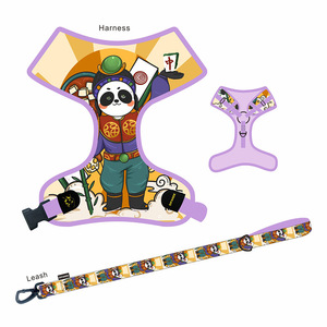 Conjunto de correa con diseño de ópera china, juego de siete piezas que incluye collar, babero, bozal para perro y bolsa para excrementos. - Product Image 4