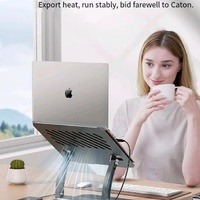 Soporte de Aluminio Giratorio de 360 Grados para Laptop, Altura y Ángulo Ajustables, Ergonómico, para Escritorio
