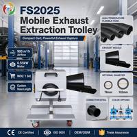 Chariot d'extraction d'échappements portable CE ISO9001 FS-2025, hauteur réglable, efficace pour garage et atelier, universel, facile à déplacer