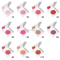 Palette de fard à joues en poudre gaufrée couleur unie de marque de luxe, blush vegan teinté, étiquette privée, couleurs chaudes, palette de blush mat