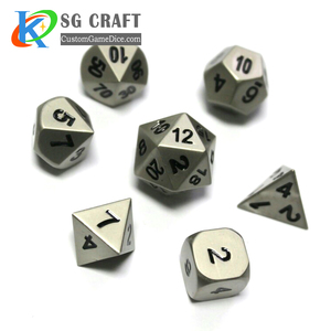 Dadi poliedrici personalizzati 20 lati Rpg grandi in bianco Multi colore mentale <span class=keywords><strong>D8</strong></span> dadi in metallo tungsteno - Product Image 1