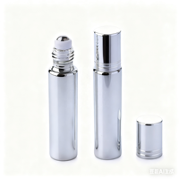 Bouteilles à rouleaux en verre de 10ml Rouleau givré noir sur bouteilles Bouteilles d'échantillons de parfum d'huile essentielle