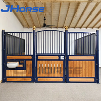 Écuries portables préfabriquées en métal JHorse, boxes pour chevaux en bambou