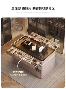 Sistema de Vestidor de Lujo a Medida Ropero Moderno con Isla Modular y Vitrina de Madera para Joyería para Villa y Dormitorio - Product Image 3