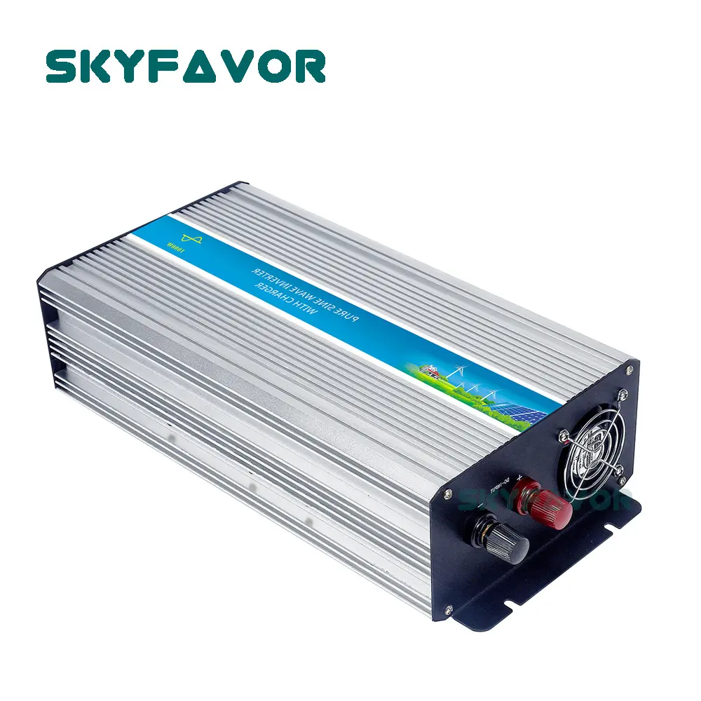 Alta qualità pura onda sinusoidale inverter 1000W 12V 24V DC a AC 110V 230V potenza inverter multifunzionale 12V 24V 10A caricabatteria