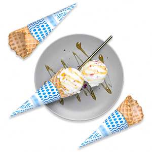 Portavasos Cónicos de Diseño Gratuito para Helados, Fundas de Papel para Conos de Helado con Diseño Personalizado Impreso - Product Image 6