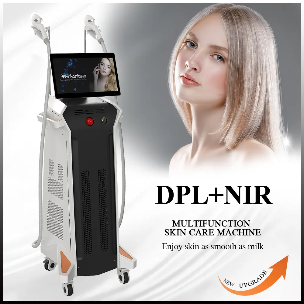 Venta caliente multifuncional Dpl + Elight + Nir + Ipl + Rf Depilación Eliminación vascular Ipl Dpl Máquina de rejuvenecimiento de la piel