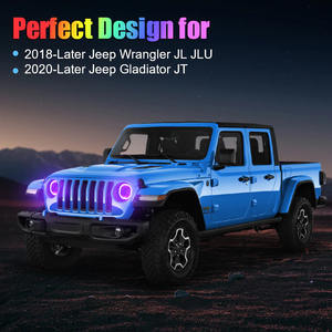 ไฟหน้า LED รุ่น N2 2025 อัพเกรด RGB/W พร้อมไฟวิ่งกลางวัน ความสว่าง 5200 ลูเมน มาตรฐาน IP68 สำหรับรถจี๊ป แรงเลอร์ <span class=keywords><strong>JL</strong></span> ปี 2019-2021 - Product Image 6