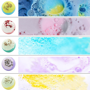 Mini bomba da bagno a fiori secchi forma rotonda bagno Fizzer bombe da bagno organiche rose bombe da doccia con olio essenziale - Product Image 5