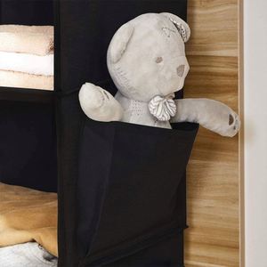 Sacs de rangement suspendus pliables grande capacité personnalisés en tissu non tissé, anti-poussière, multicouches, organisateur mural ou de porte pour articles divers, pochette suspendue - Product Image 4