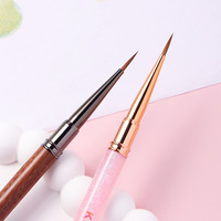 Pinceau Liner à Ongles en Kolinsky en Gros, Manche en Bois de Santal, pour Dessin de Rayures Fines, Peinture, Stylo de Peinture, Vernis Gel, Pinceaux d'Art Aquarelle