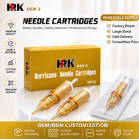 Cartouches d'aiguilles de tatouage HRK Gen 2 à membrane souple transparente dorée pour maquillage permanent en gros