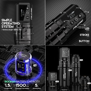 Dragonhawk Fold Pro: Potente Macchinetta per <span class=keywords><strong>Tatuaggi</strong></span> Elettrica Wireless con Motore Senza Nucleo e Corsa Regolabile - Product Image 2