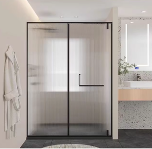 Porte de <span class=keywords><strong>douche</strong></span> en verre italien de luxe de haute qualité avec porte-serviettes Écran de baignoire pivotant rectangulaire populaire pour salle de bain - Product Image 3