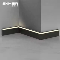 Solutions d'éclairage intelligent décoratives modernes : Plinthe LED en aluminium encastrée pour carrelage mural et de sol