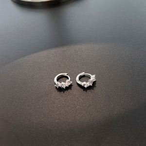 Dylam Tiny Delicate Women Jewelry Solid 925 Sterling <b>Silver</b> Rhodium Plated Multiple Shapes 5A Cubic Zirconia <b>Hoop</b> Earrings - Product Image 5