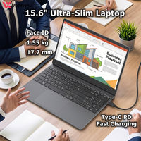 Laptop Aziendale OEM 15.6" con Processore AMD Ryzen 5 180 °   Schermo IPS con Cerniera HDMI per Presentazioni in Ufficio, Notebook PC, Computer Portatile