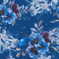 Tela Crepé Koshibo de Poliéster Hutterite de 130 g/m², Estampado Digital Personalizado, 10 Metros, Diseño Floral de Cerezas Rojas, para Vestidos