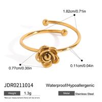Bagues de mariage ajustables pour femmes en acier inoxydable plaqué or 18 carats YML, bijoux géométriques irréguliers ouverts, résistants au ternissement