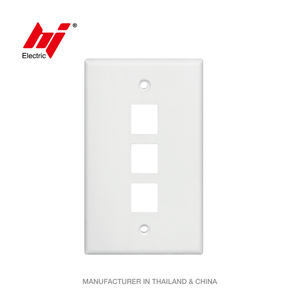 Plaque murale 3 ports de connexion de données d'ordinateur pour réseau <span class=keywords><strong>RJ45</strong></span> Keystone - Product Image 1