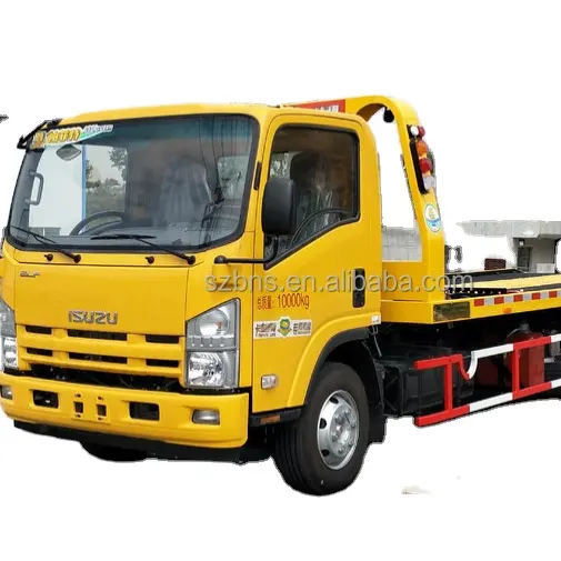 Used Isuzui 4X2 Flat Bed Excavator wrecker truck towing truck for Transportation