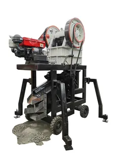 ROCKWELL Mobile Stone Crusher 80 Ton Per Hour With Jaw Stone Crusher And Square Vibrating Screen Filter Sieve For Sell