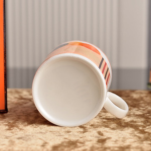 Artistic Geometric Color Block <b>Ceramic</b> Coffee <b>Cup</b> Household Water <b>Cup</b> Mug Geometric Contrasting Bone China A Great Gift - Product Image 5