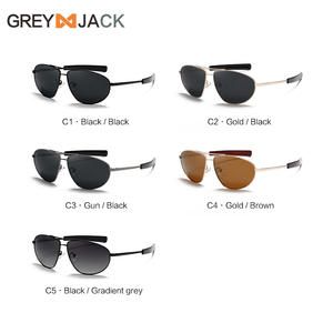 Lunettes de soleil polarisées pour homme Greyjack, monture en métal, verres TAC UV400, anti-éblouissement, pour la conduite, la pêche, le cyclisme - Product Image 1