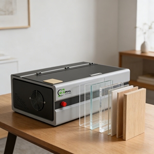 เครื่องตัดและแกะสลักเลเซอร์ CO2 แบบพกพาขนาดเล็ก รุ่น 3050 ออลอินวัน เหมาะสำหรับงาน DIY อะคริลิกและไม้ - Product Image 4