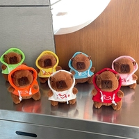 Fluffty Capybara Porte-clés Pull en peluche Sweat à capuche capybara porte-clés en peluche Capybara peluche Peluche Produits de poupée Jouet animal en peluche