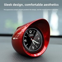 Horloge de voiture lumineuse électronique numérique à quartz, style dessin animé, décoration en plastique et métal pour intérieur de voiture