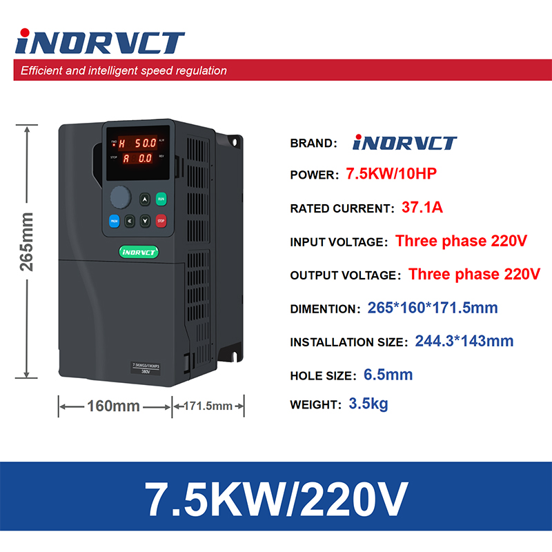 7.5kw/10hp 220V 3Phase