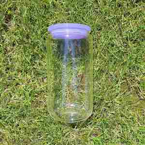 Verre à bière transparent givré de 16 oz sans BPA avec couvercles en PP pour cadeaux personnalisés - Product Image 2