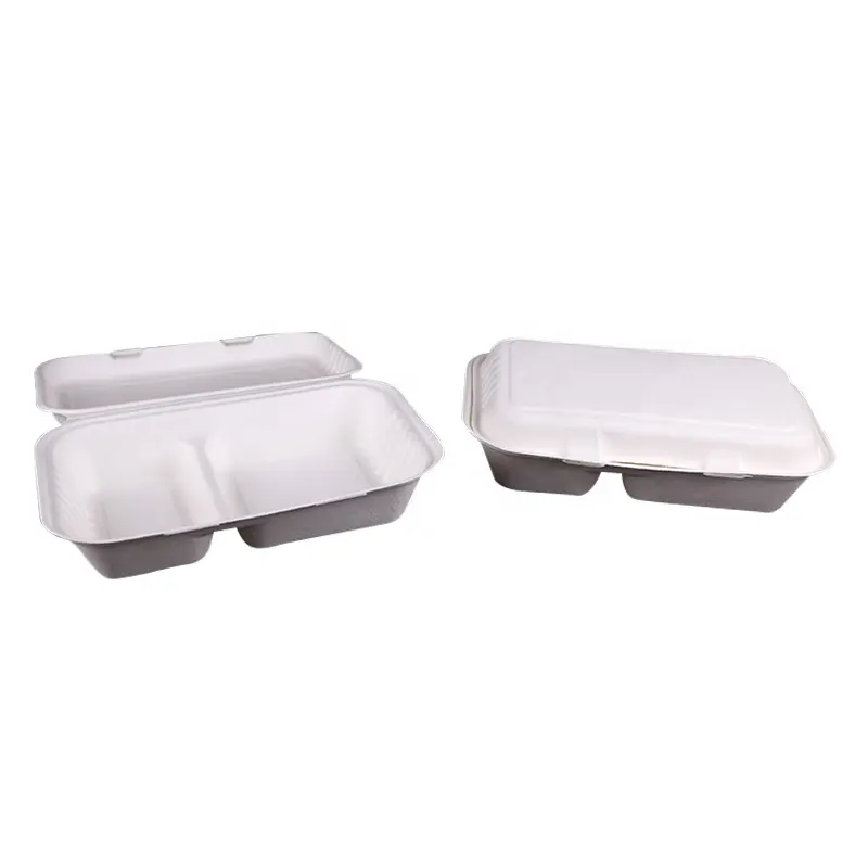 Hot Selling Hoge Kwaliteit Gratis Sample Caixas Desechables Wegwerp Biologisch Afbreekbaar Cajas Personalizadas Bagasse Clamshell Box