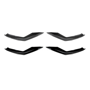 Amp-Z Front Bumper Lip Splitter For BMW 5 Series F90 M5 LCI 2021-2024 Piano Black Carbon Fiber Texture Matte Finish - Product Image 5