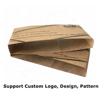 Emballage de manchon en papier kraft brun recyclable imprimé personnalisé en usine vêtements chaussettes serviette bande de ventre