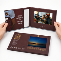 Brochure vidéo numérique personnalisée avec écran LCD pour invitations promotionnelles d'entreprise, albums, livrets, cadeaux et cartes de vœux
