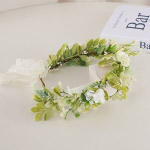 Couronne de fleurs artificielles en soie style bohème pour <span class=keywords><strong>mariée</strong></span>, serre-tête décoratif pour <span class=keywords><strong>coiffure</strong></span> de mariage - Product Image 3