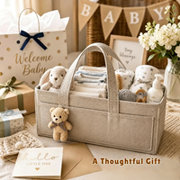 Panier de rangement portable personnalisé pour couches et jouets de bébé, organisateur de cadeaux de naissance, support pour essentiels de nurserie nouveau-né